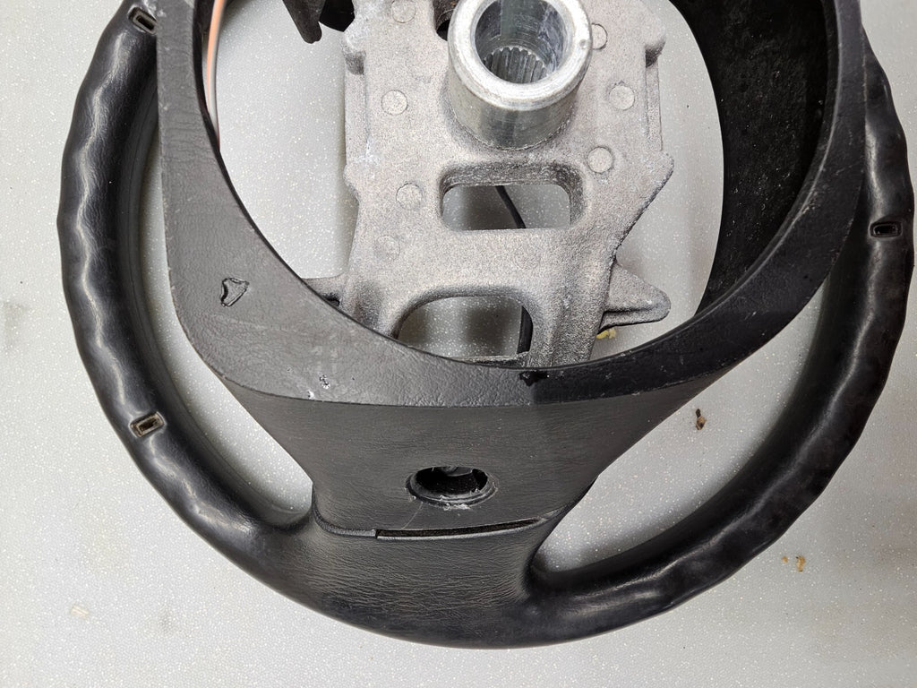 99-07 FORD F250 F350 SUPER DUTY PICKUP Steering Wheel Leather Column Shift Black