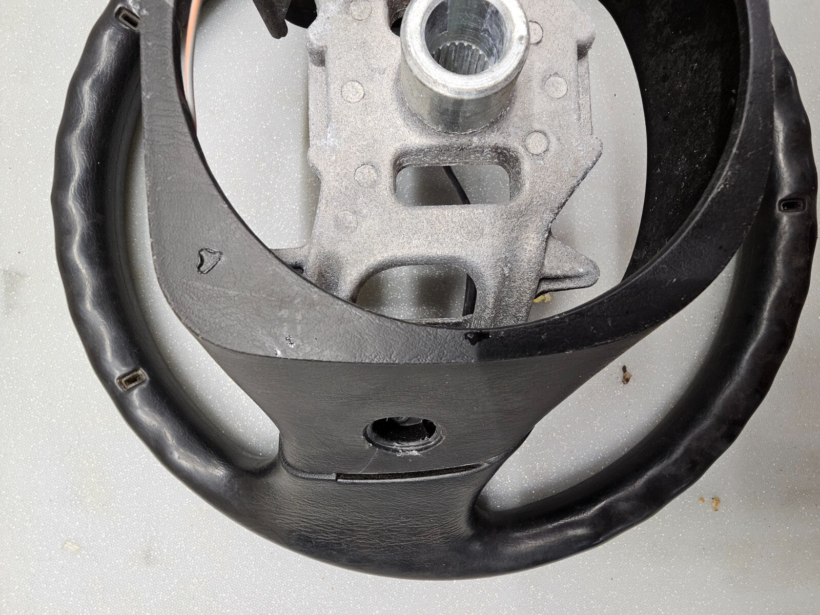 99-07 FORD F250 F350 SUPER DUTY PICKUP Steering Wheel Leather Column Shift Black