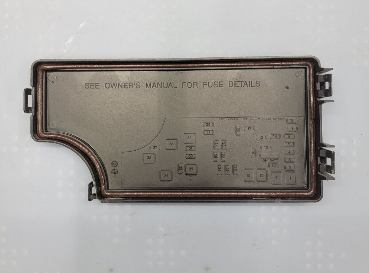 04-16 AVENGER SEBRING JEEP PATRIOT CALIBER Front Relay Engine Fuse Box Cover Lid