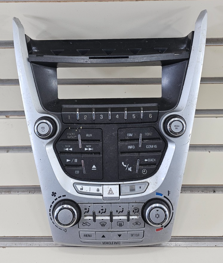 🔥10-11 Chevy Equinox Radio Stereo Display Climate Control Panel Bezel SILVER