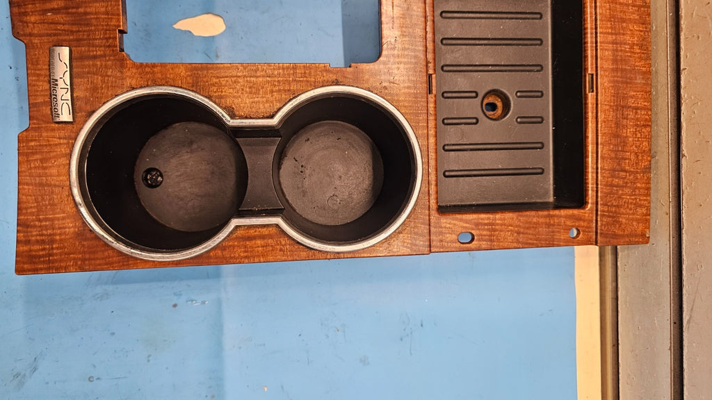 🔥07-14 FORD EXPEDITION Center Console Shifter Bezel Cup Drink Holder Trim Wood