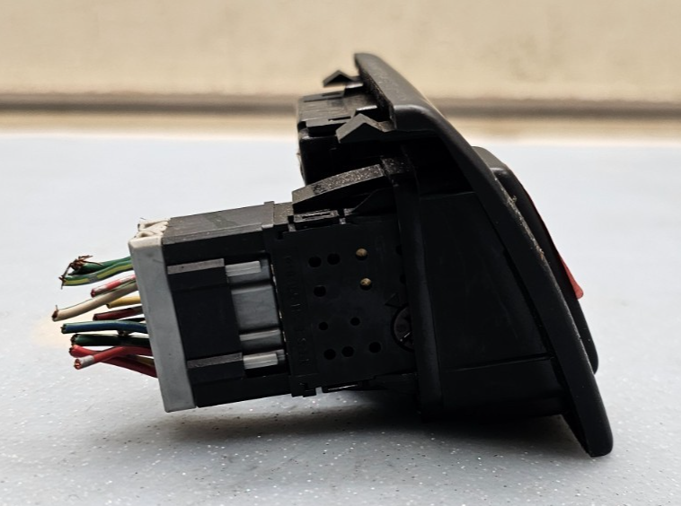 🔥98-02 Honda Accord Center Dash Clock Hazard Switch Board Digital Button Black