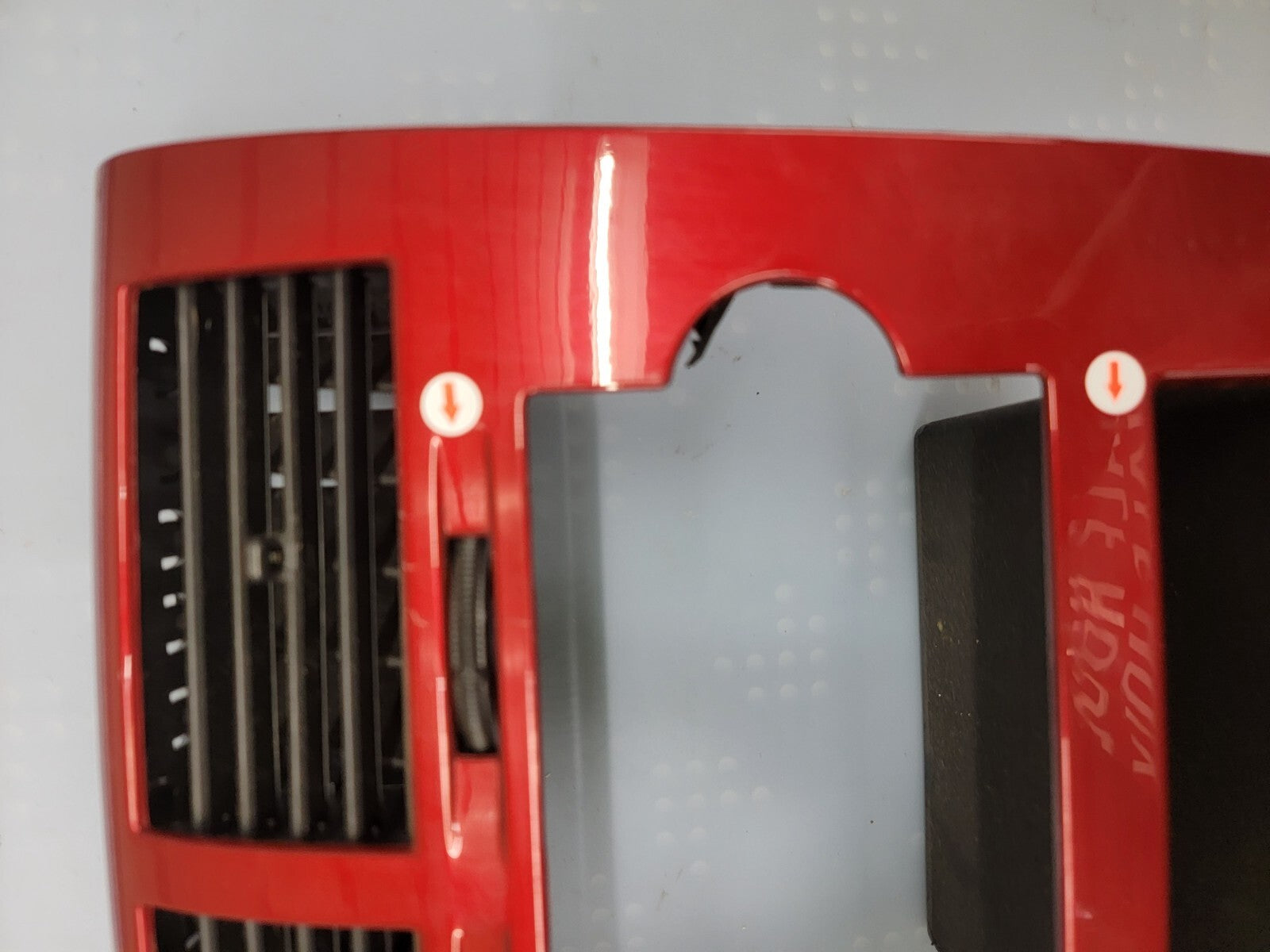 🔥07-09 Dodge CALIBER Dash Radio Center BEZEL Climate Dash Trim Vents Red B15