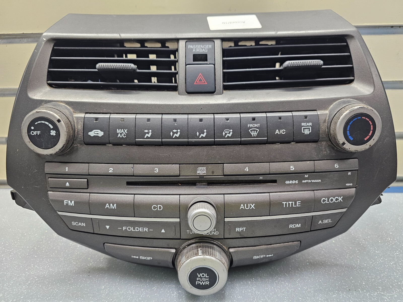 🔥08-12 HONDA ACCORD DASH AM FM RADIO STEREO CD PLAYER RECEIVER OEM