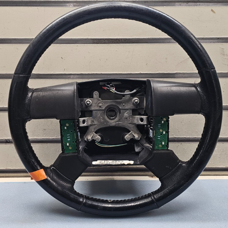 🔥04-08 Ford F150 Leather Driver Steering Column Wheel Cruise Control Black 
