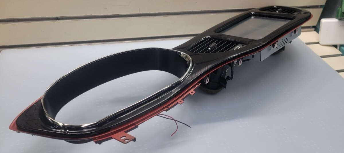 🔥13- 16 DODGE DART CLUSTER RADIO BEZEL WITH NAVIGATION DISPLAY SCREEN black/red