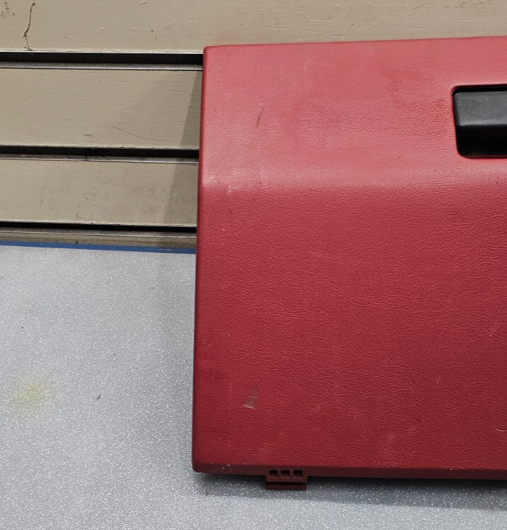 87-91 Ford F150 F250 F350 Dash Glove Box Storage Compartment Panel Assembly Red