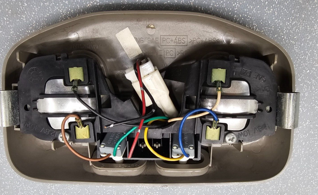 🔥98-01 Nissan Frontier Xterra OVERHEAD CONSOLE MAP DOME INTERIOR LIGHT LAMP TAN