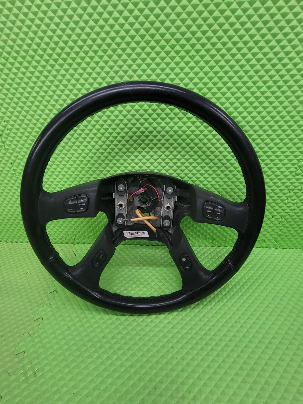 🔥03-07 H2 Black Leather Driver Column Steering Wheel Radio Volume Controls OEM