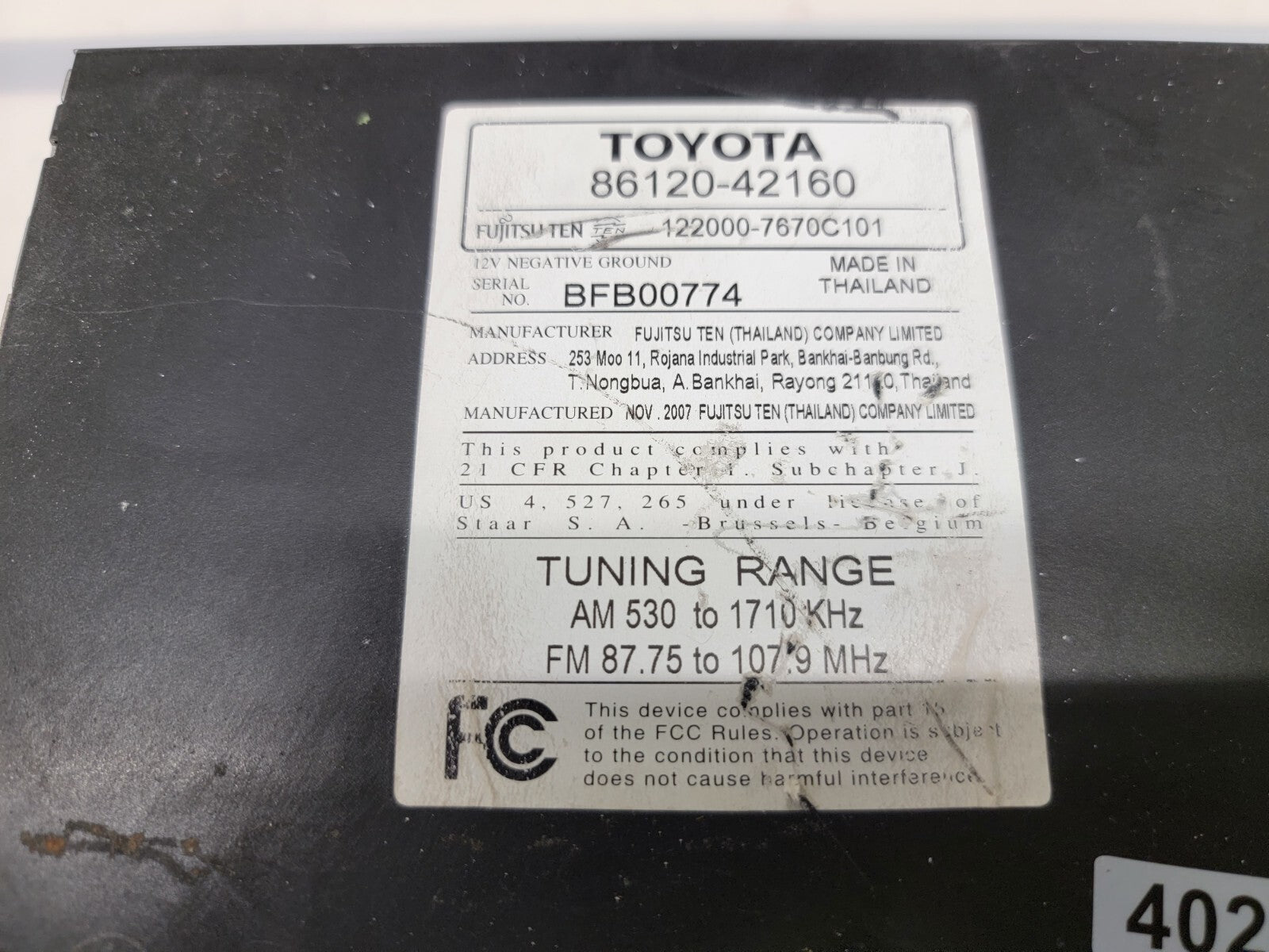 🔥2006-2008 Toyota Rav4 AM FM Radio mp3 CD Player 86120-42160