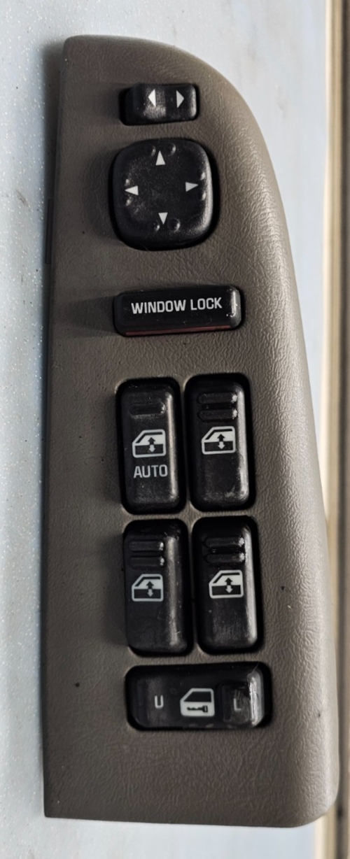 🔥99-02 Tahoe Suburban Left Driver Master Power Window Switch Assembly Gray
