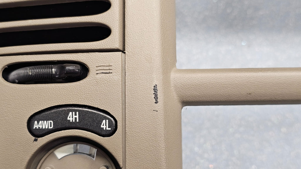 🔥97-03 Ford F150 Center Dash AM FM Radio Climate Trim Stereo BEZEL Panel Tan