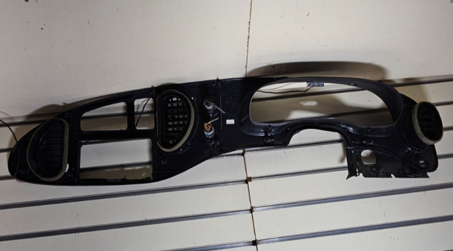 🔥97-03 Ford E-150 Econoline Dash Gauge Cluster Bezel Climate Radio Trim Black