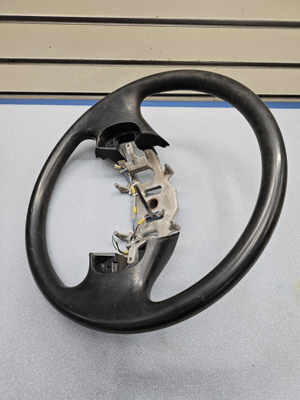 🔥1997-2003 Ford F-150 F-250 EXPEDITION Leather Steering Wheel Cruise Black OEM