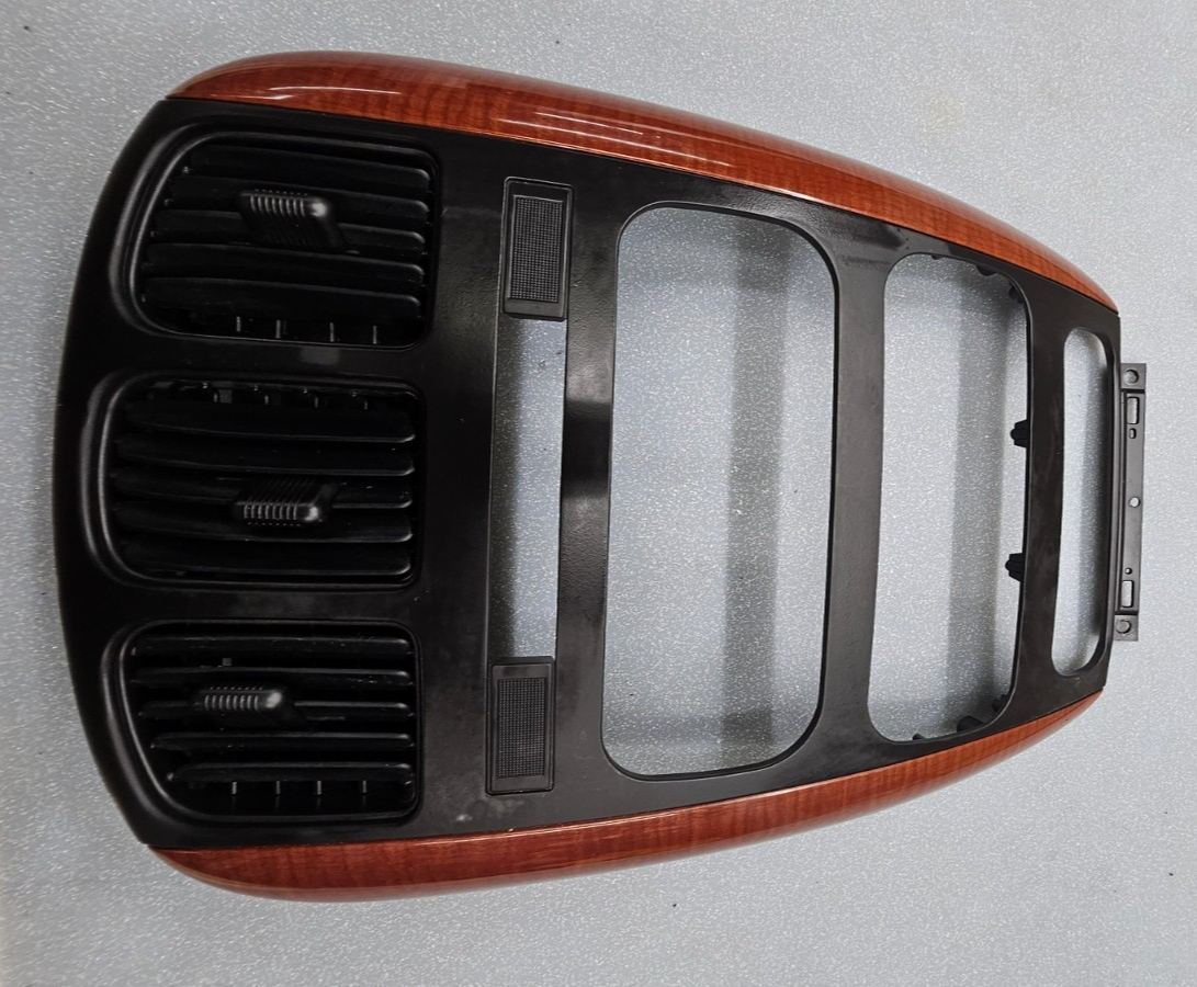 🔥01-07 Caravan Town Country Dash Radio Stereo Climate Panel Bezel Black/Wood