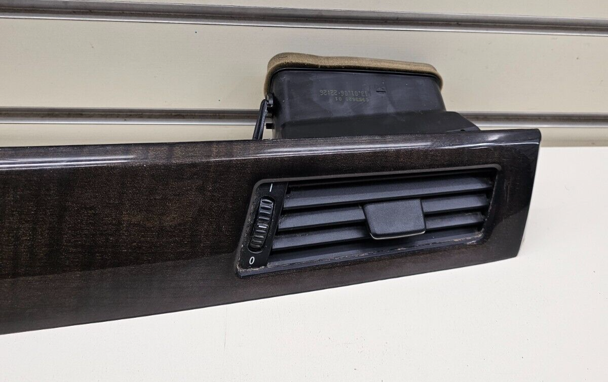06-13 BMW E90 E92 FRONT RIGHT PASSENGER DASH TRIM PANEL VENT WALNUT WOODGRAIN