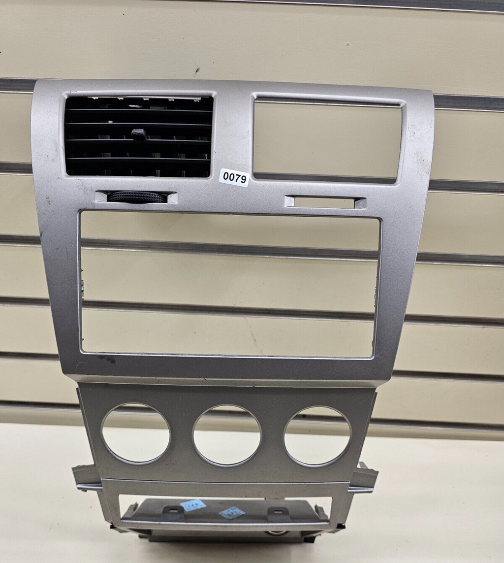 🔥08-10 Avenger Center Dash Radio Stereo Display Bezel Trim Panel Climate Silver