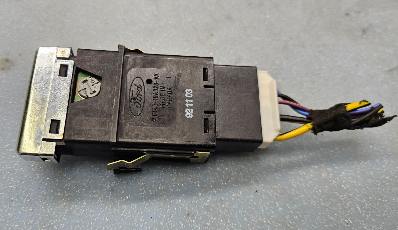 🔥1989-1993 Mercury Grand Marquis Rear Defrost Switch Silver OEM
