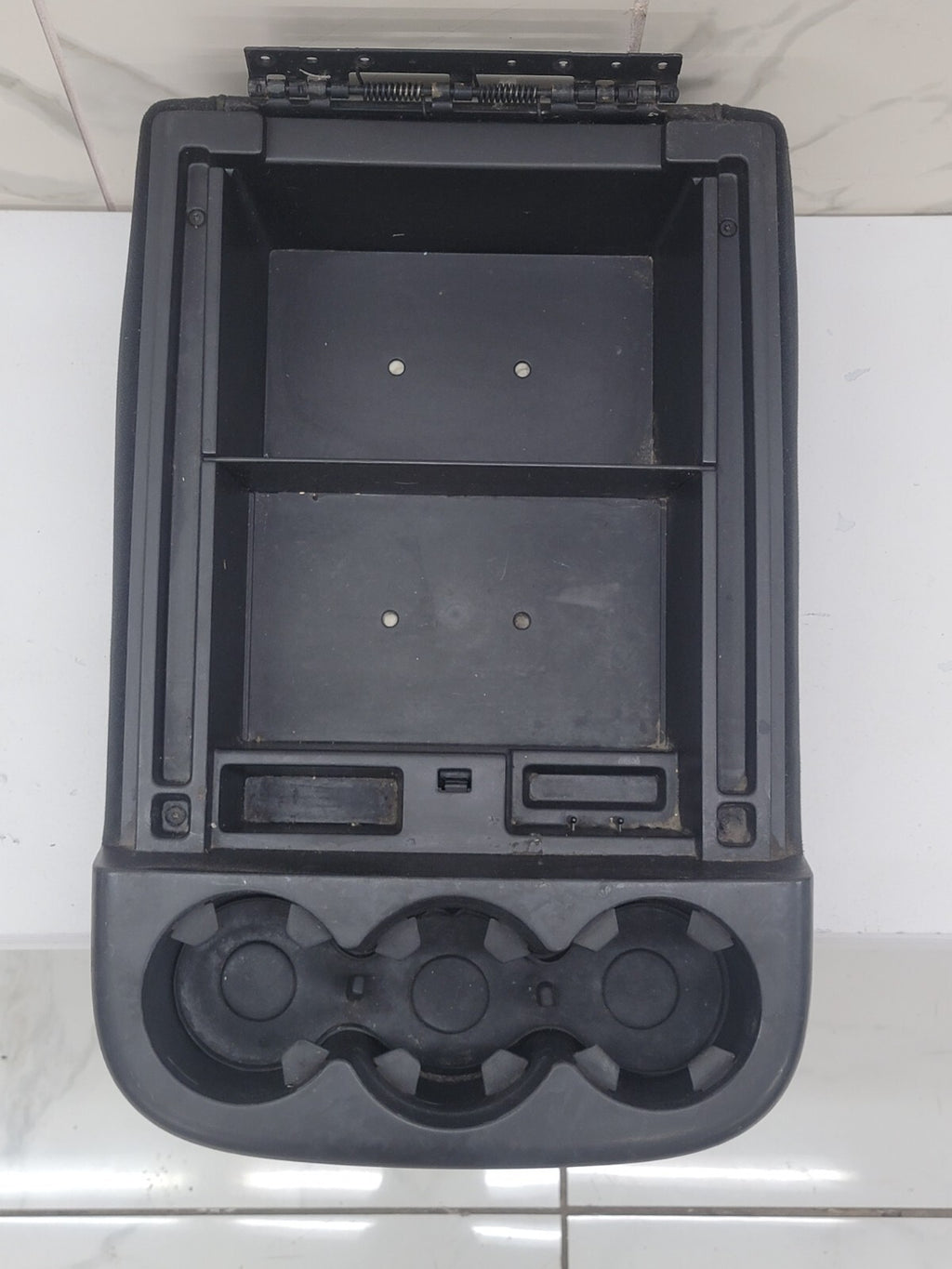 🔥07-13 SILVERADO SIERRA Center Console JUMP SEAT Armrest 3 CUP Holder BLACK JS5