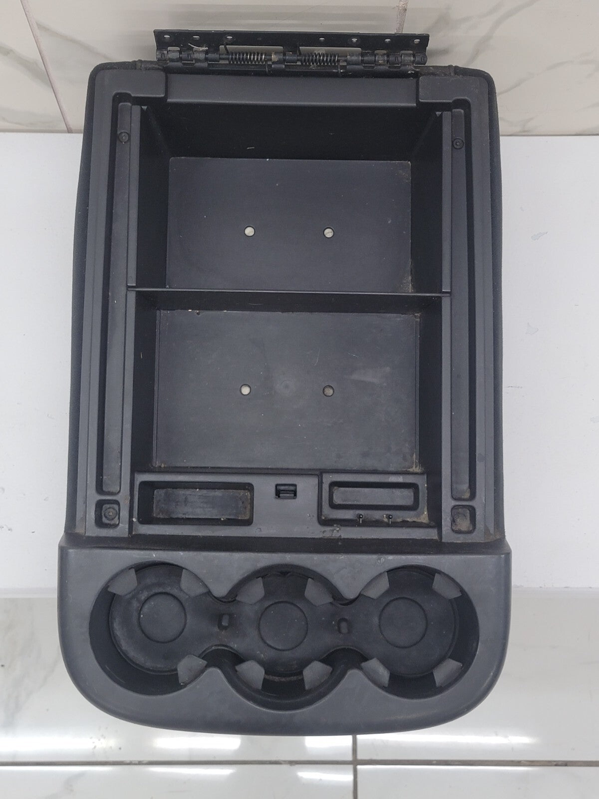🔥07-13 SILVERADO SIERRA Center Console JUMP SEAT Armrest 3 CUP Holder BLACK JS5