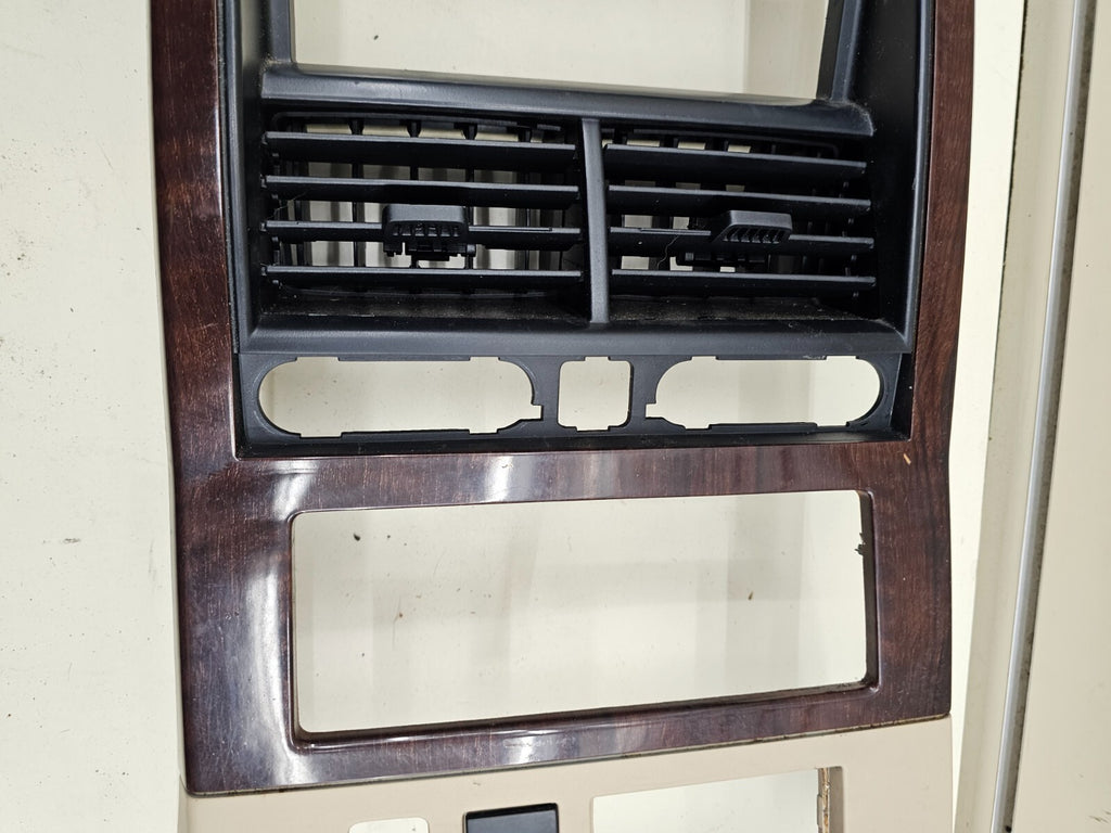 06-10 Explorer Mountaineer Dash Radio Climate Control Trim Panel Bezel Tan/Wood
