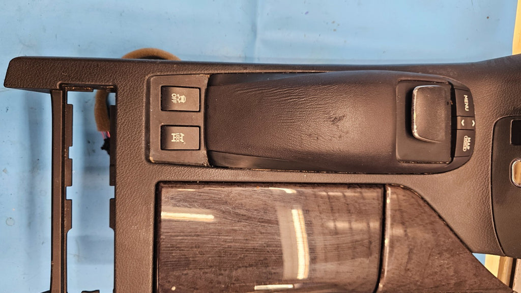 10-13 Lexus RX350 Center Console Shifter Shift Bezel Trim Cup Holder Wood/Black