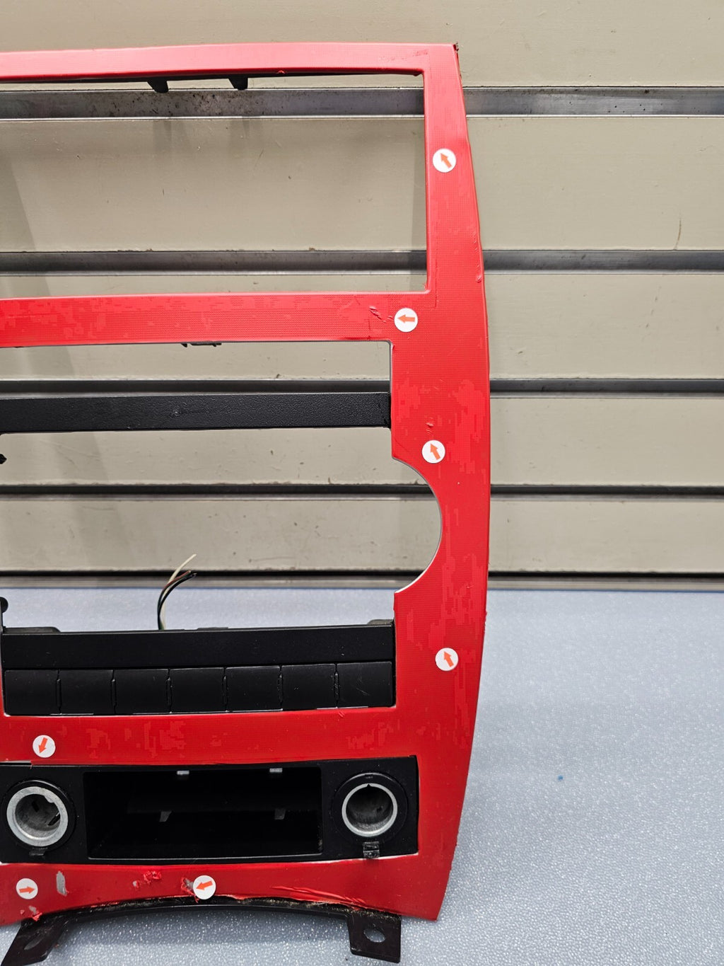🔥08-10 Grand Cherokee AM FM Radio Stereo Bezel  Dash Trim Panel Climate Red OEM