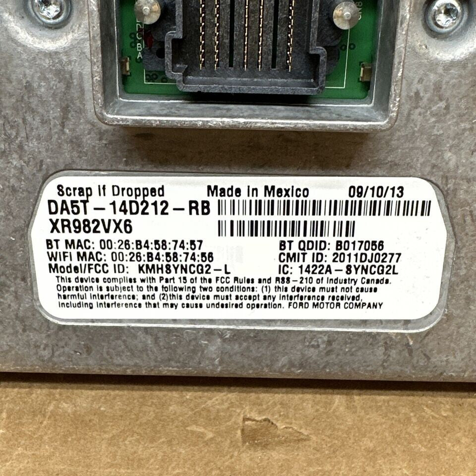 13-18 Ford F150 Flex Fusion Lincoln Sync Radio Voice Recognition Control Module