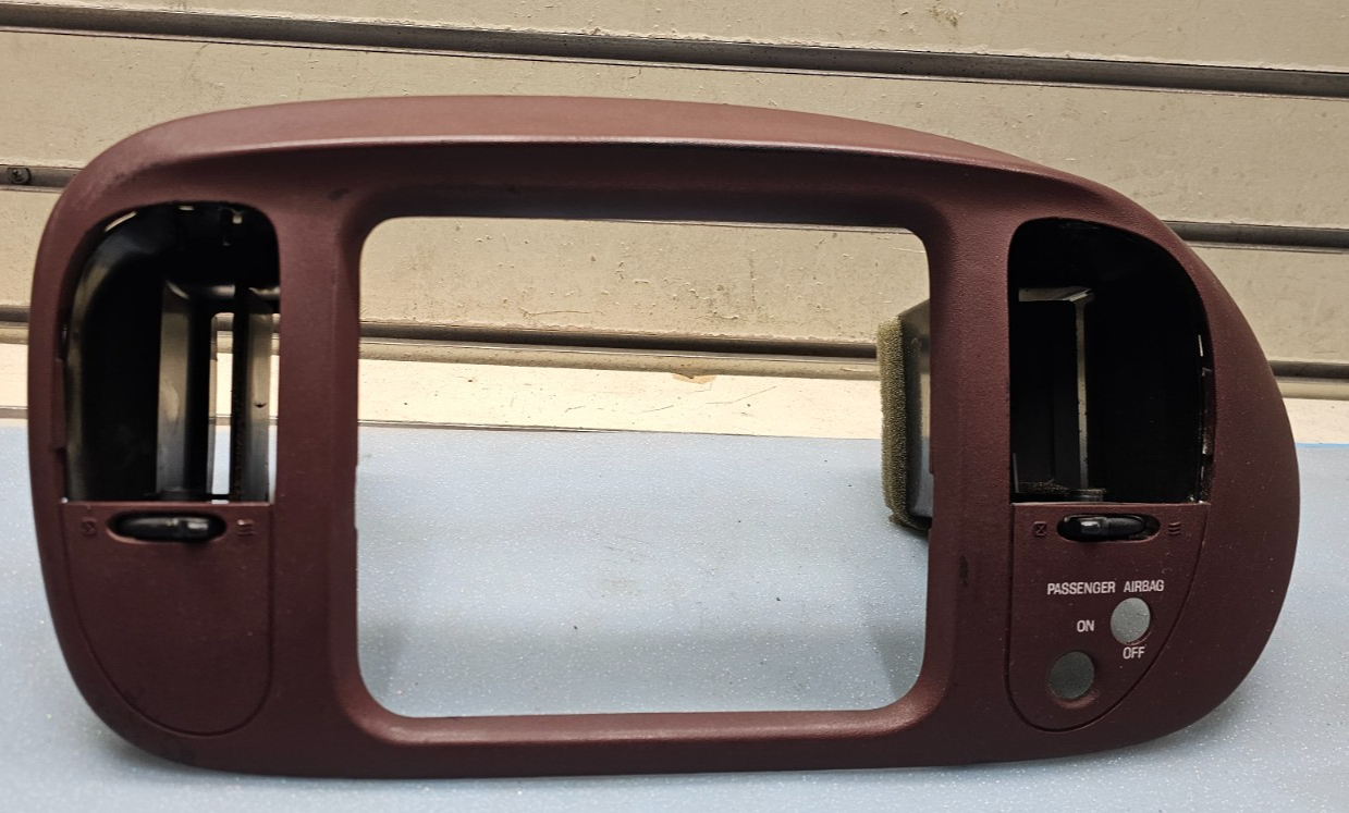 🔥97-03 FORD F150 Expedition Dash Climate Control Radio Bezel Panel Red OEM