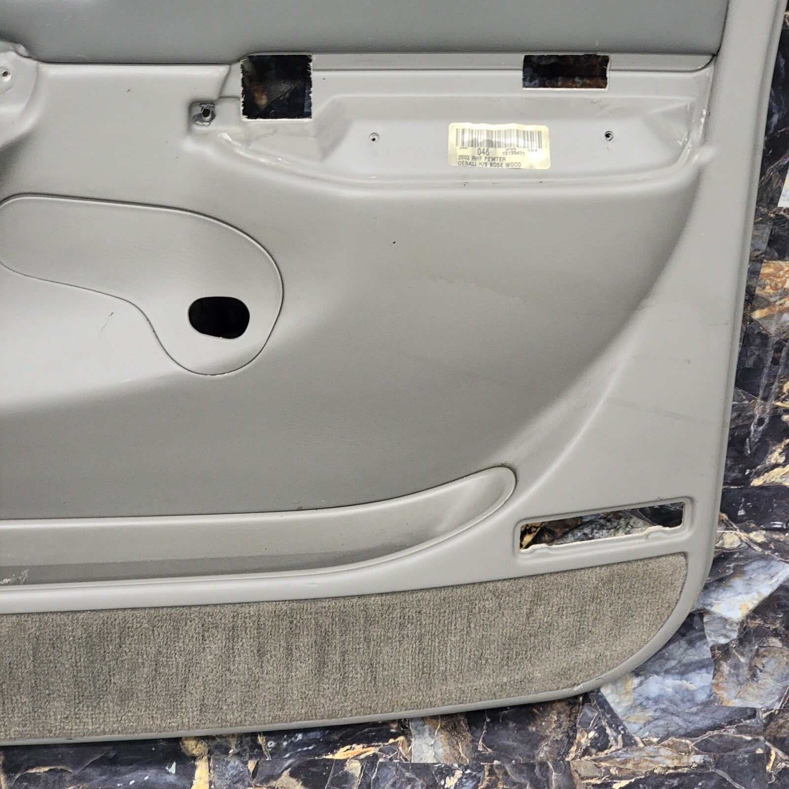 🔥03-06 Silverado SIERRA Door Panel Front RIGHT Passenger/No Arm LIGHT GRAY D5