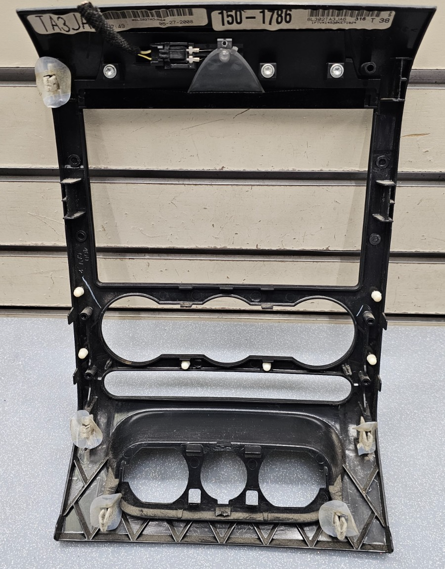 🔥04-08 F150 Dash AM FM Radio Stereo Climate Bezel Trim Panel Carbon Fiber Black