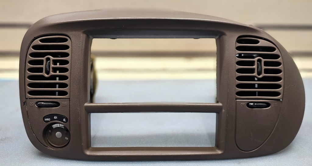 🔥97-03 Ford F-150 Dash Radio Stereo Climate BEZEL Trim Panel Line DK TAN B1