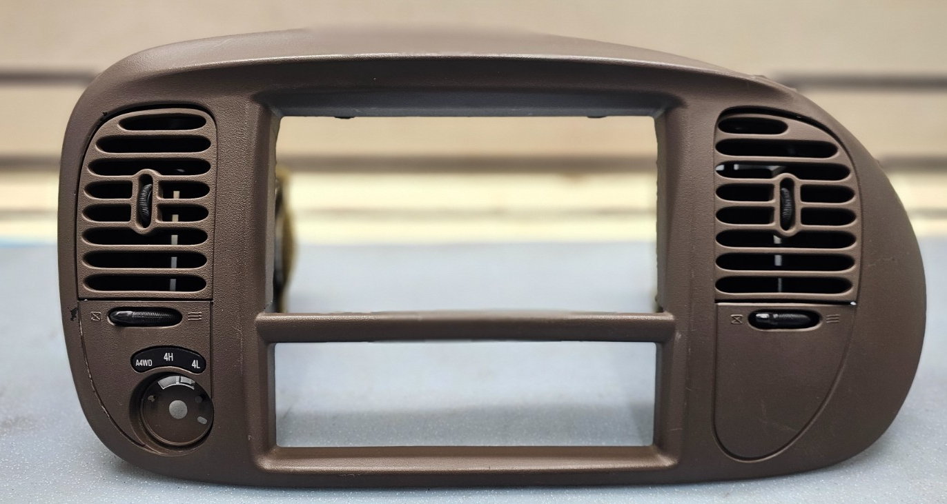 🔥97-03 Ford F-150 Dash Radio Stereo Climate BEZEL Trim Panel Line DK TAN B1