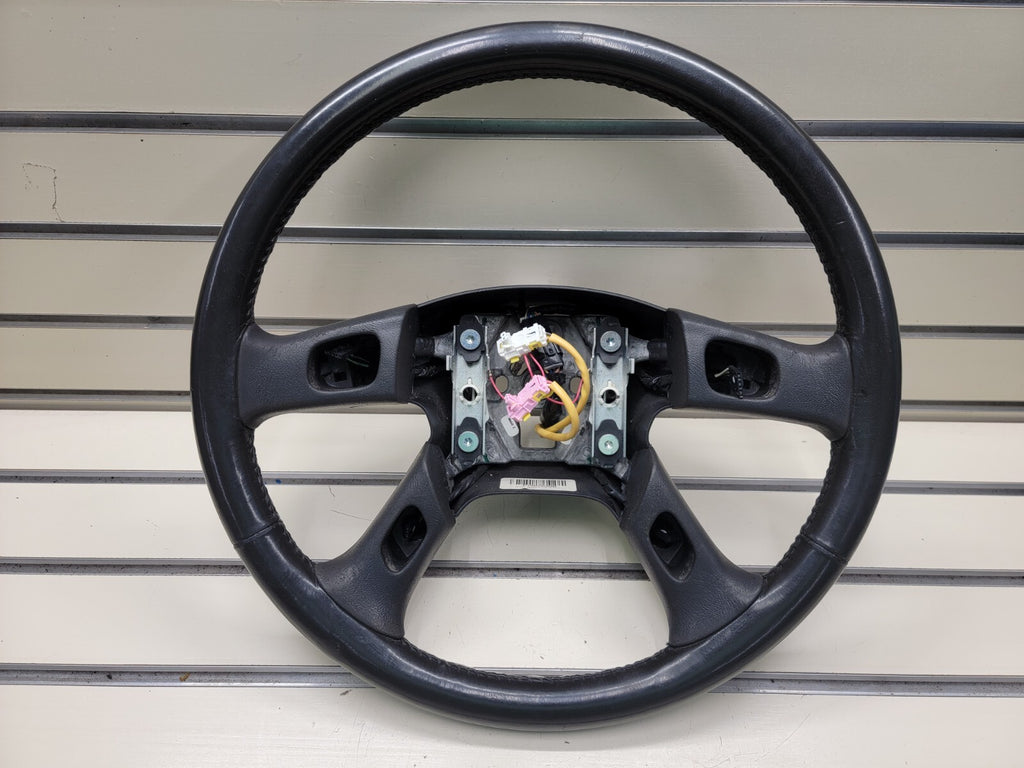 🔥03-06 SILVERADO SIERRA YUKON TAHOE SUBURBAN STEERING WHEEL LEATHER BLACK
