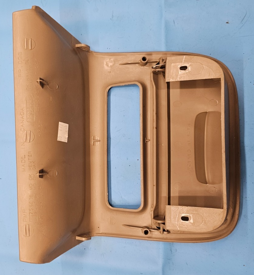 99-02 SILVERADO TAHOE SIERRA CENTER CONSOLE FRONT LOWER CUBBY BEZEL STORAGE TAN