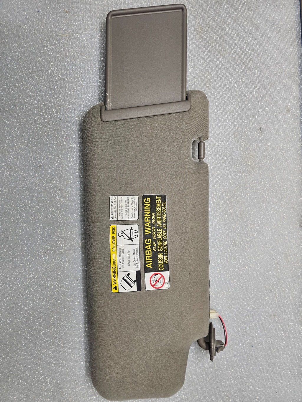 2003-2007 NISSAN MURANO SUN VISOR SHADE Left Driver Side LH ASSEMBLY Dark Grey
