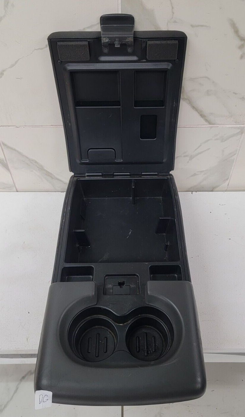 04-08 Ford F-150 Jump Seat Center Console Armrest Cup Holder Cloth Dark Gray JS1