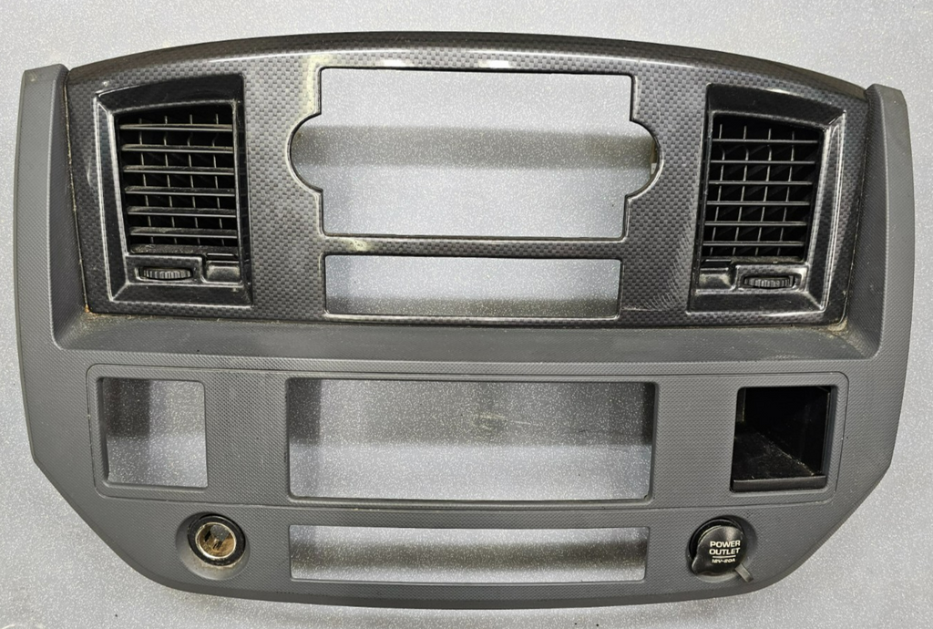 🔥06-08 Dodge RAM Dash RADIO Stereo Bezel Climate Trim Panel Silver/Grey B11