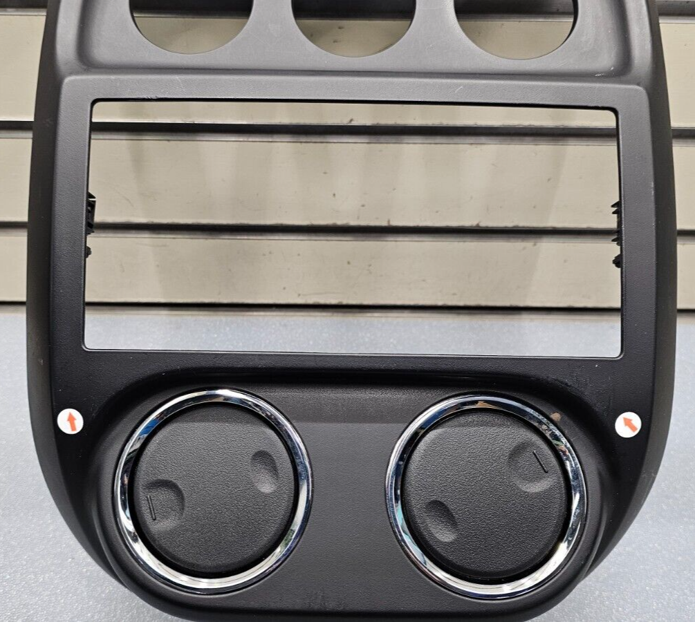 🔥10-16 Jeep Compass Patriot Center Radio Climate Dash Trim Bezel Vents BLACK