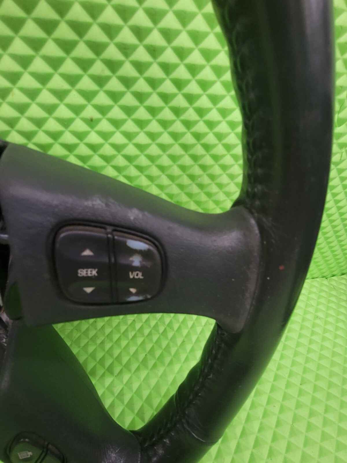 🔥03-07 H2 Black Leather Driver Column Steering Wheel Radio Volume Controls OEM