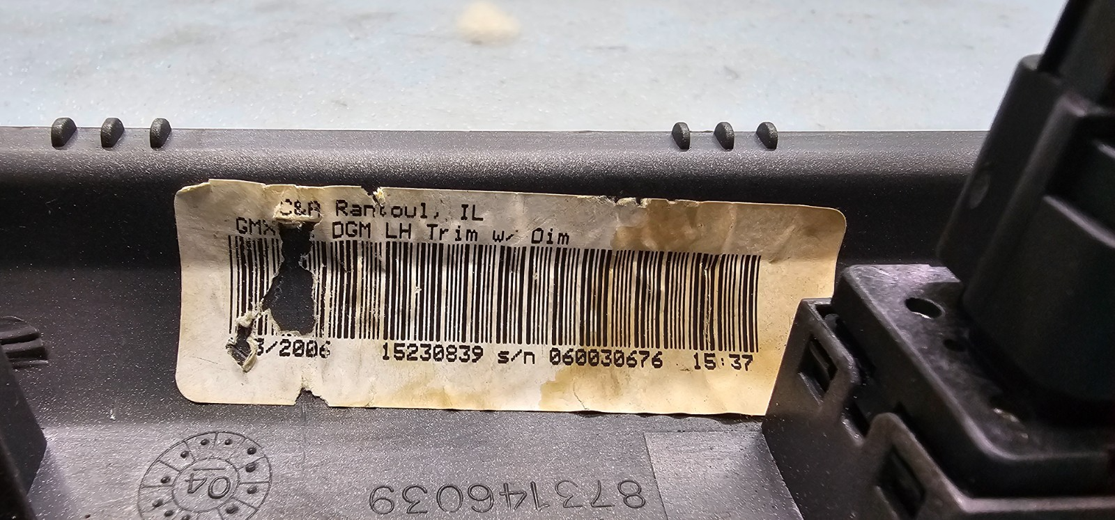 🔥05-10 Chevy Cobalt Pontiac G5 Interior Light Dimmer Switch Gray Trim Black OEM