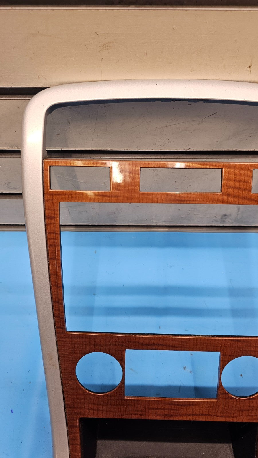 🔥07-09 Equinox Center Dash Radio Climate Surround Bezel Trim SILVER/WOOD B43