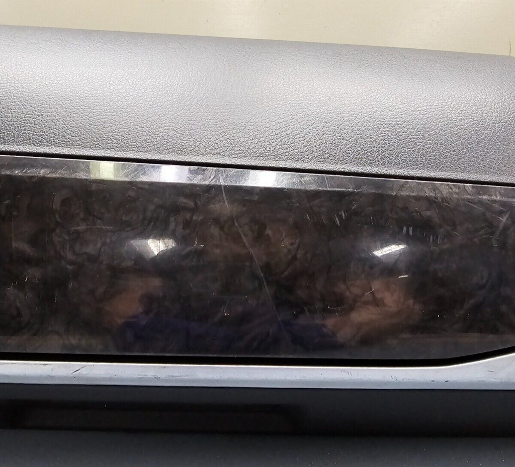 🔥08-10 TOWN COUNTRY DASH UPPER GLOVE BOX STORAGE COMPARTMENT DOOR BLACK/WOOD