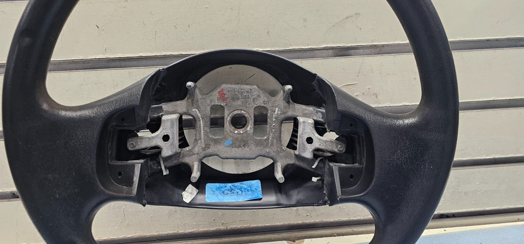 🔥97-03 Ford F150 F250 Expedition Leather Steering Wheel Cruise Cover Black OEM