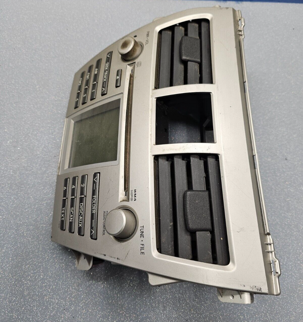 🔥07-11 Yaris Dash AM FM Radio Stereo Display Climate Trim Bezel Panel Silver