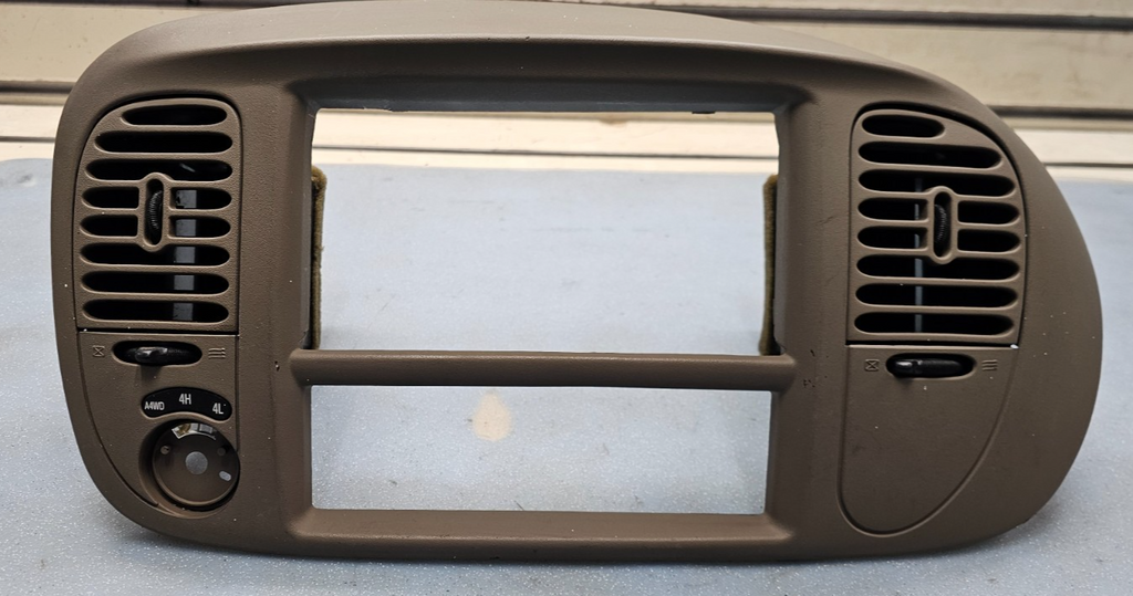 🔥97-03 Ford F150 F-150 Dash Radio Stereo Climate BEZEL Trim Panel Line TAN B1