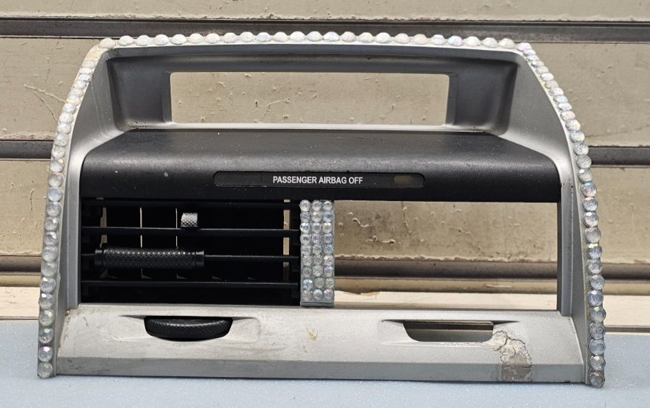 🔥08-12 FORD ESCAPE DASH CENTER Air Vents Bezel Heater Conditioning Silver/Black