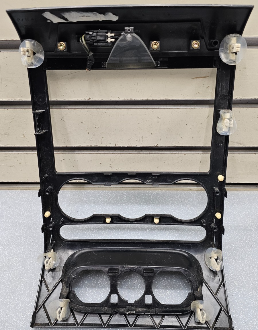 🔥04-08 F150 Dash AM FM Radio Stereo Climate Bezel Trim Panel Carbon Fiber Gray