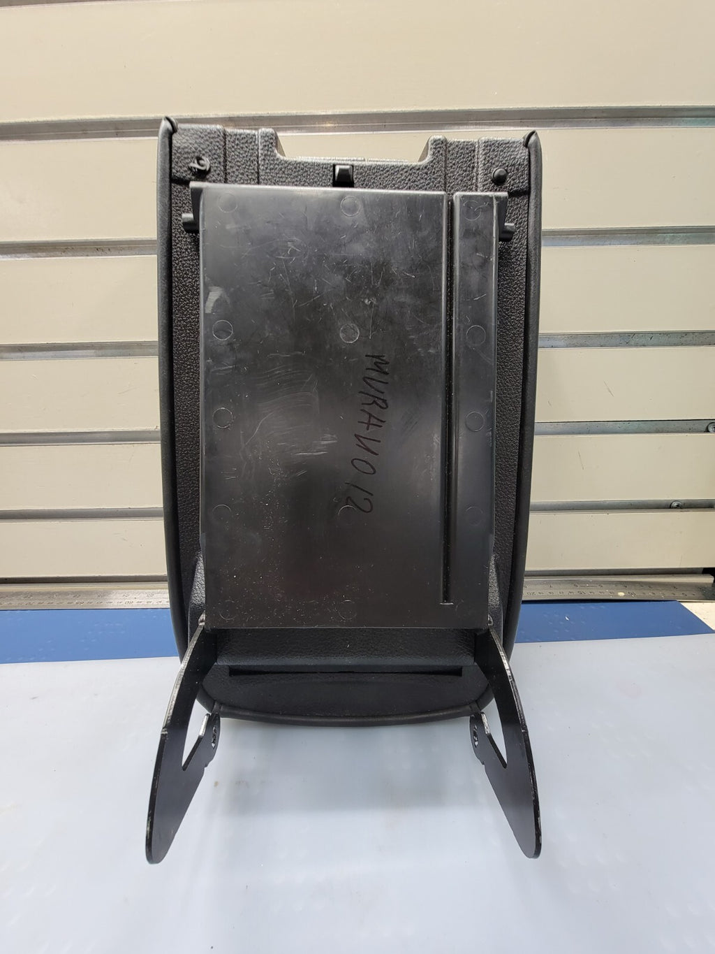 🔥09-14 NISSAN MURANO CENTER CONSOLE ARM REST LID PAD COVER BLACK LEATHER OEM