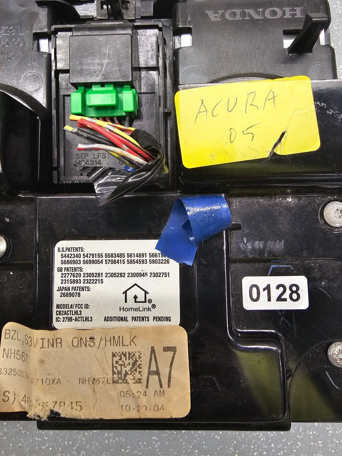 🔥04-06 ACURA MDX 07-09 RDX Overhead Console Homelink Sunroof Assembly Black OEM